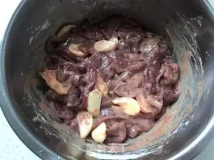 Make Spinach fried liver step 3