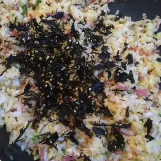 Make Seat bacon fried rice step 8