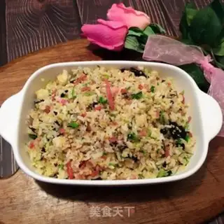Make Seat bacon fried rice step 10