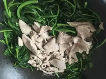 Make Spinach fried liver step 8