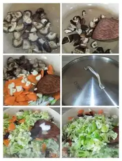Make Dried mushrooms and fried vegetables step 5