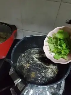 Make ♪ Purple omelet soup ♪ step 4