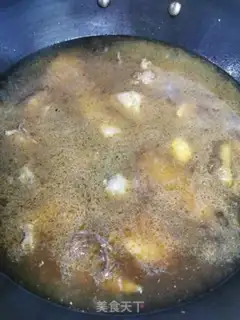 Make Chicken-cooked monkey mushroom cake step 7