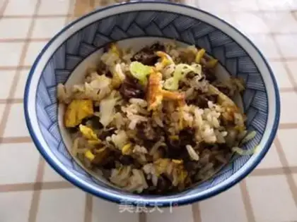Make Beef pelt and egg fried rice step 12