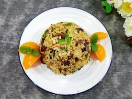 Make Plum and sausage fried rice step 8