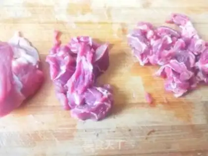 Make Poofed meat step 1
