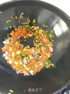 Make Carrot ham and rice step 4