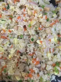 Make Carrot ham and rice step 7