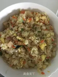 Make Carrot ham and rice step 8