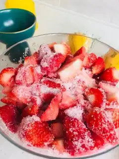 Make Sweet sour and sweet with strawberry sauce step 4