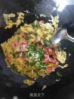 Make Ham eggs for rice step 4