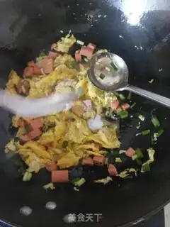 Make Ham eggs for rice step 5