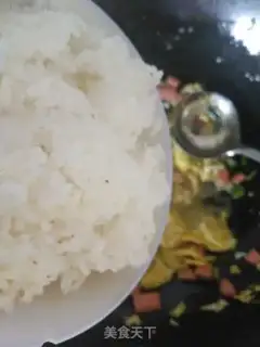 Make Ham eggs for rice step 6