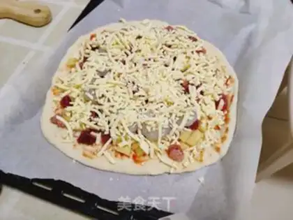 Make Black pepper beef shrimp pizza step 7