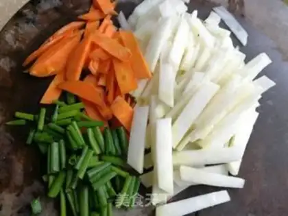 Make Shrimp fried blue step 1