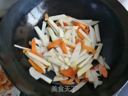 Make Shrimp fried blue step 2