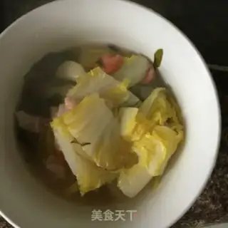 Make Big cabbage kelp crab soup step 5