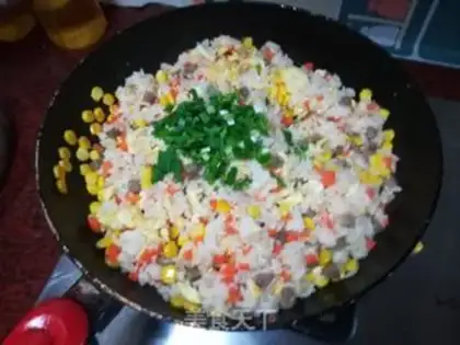 Make Black pepper beef sausage fried rice step 14