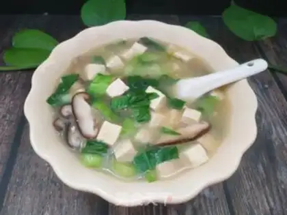 Make Soup with mushrooms and tofu step 9