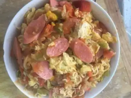 Make Tomato egg noodle step 8