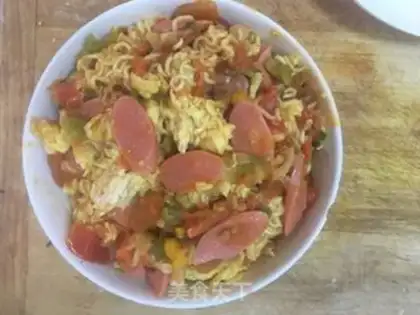 Make Tomato egg noodle step 9