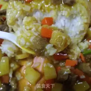 Make Curry beef rice step 12