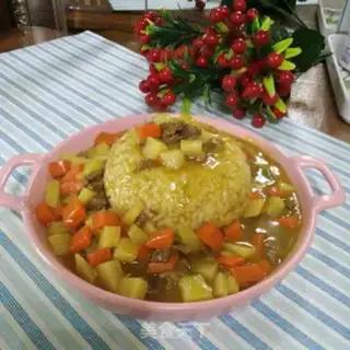 Make Curry beef rice step 13