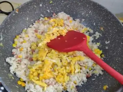 Make Egg fried rice step 8