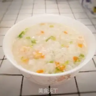Make Shrimp and vegetable congee step 3