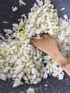 Make A cabbage fan step 7