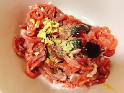 Make Beef pepper fried rice step 1