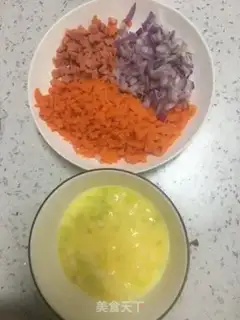 Make Egg fried rice step 1