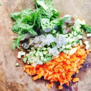 Make Bean-covered rice step 2