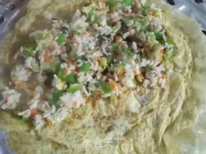 Make Egg roll sushi step 11