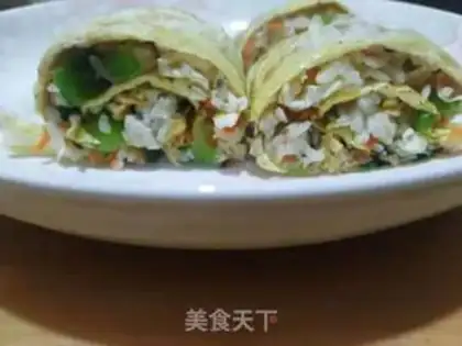 Make Egg roll sushi step 13