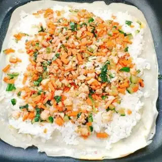 Make Bean-covered rice step 9