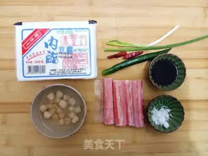 Make Crab willow tofu step 0
