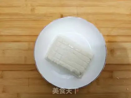 Make Crab willow tofu step 1