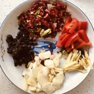 Make Green pepper gold tofu step 0