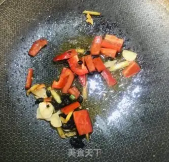 Make Green pepper gold tofu step 3