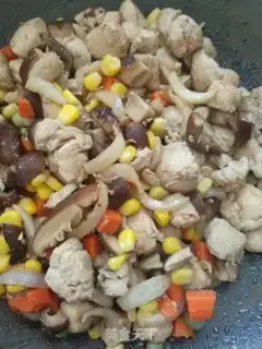 Make Haffle rice chicken step 12