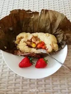 Make Haffle rice chicken step 22