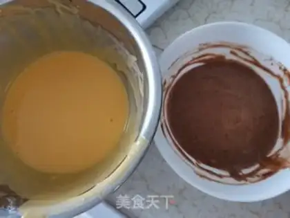 Make Double salad steam cake step 1