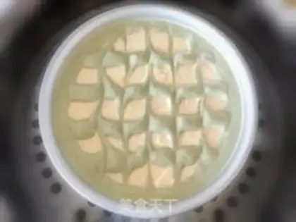 Make Double salad steam cake step 5