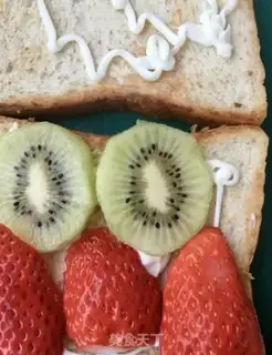 Make Fruit open sandwich step 7