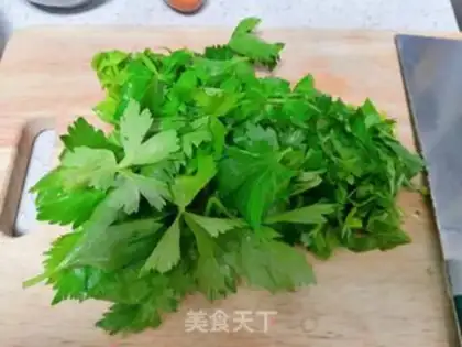 Make Celery and ham and sausage pancakes step 0
