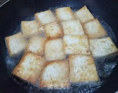 Make Green mushroom tofu step 3