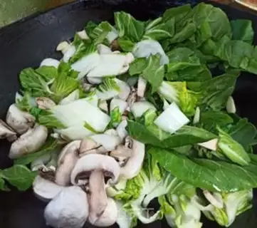 Make Green mushroom tofu step 5