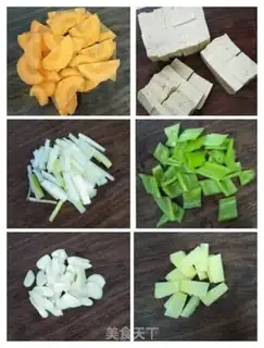 Make Cheese juice with fish tofu step 1