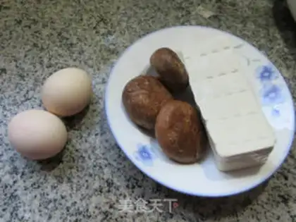 Make Egg mushrooms evaporate tofu step 0